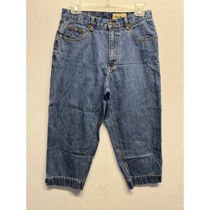Eddie Bauer Womens Blue Denim Jeans Size 10 Mid-Rise Straight-Leg 100% Cotton